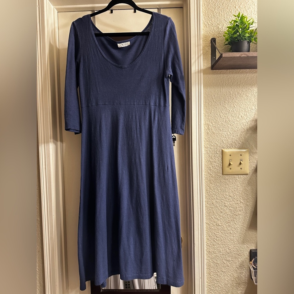 Sweet Skins Hemp Everyday Dress in Peacock//blue